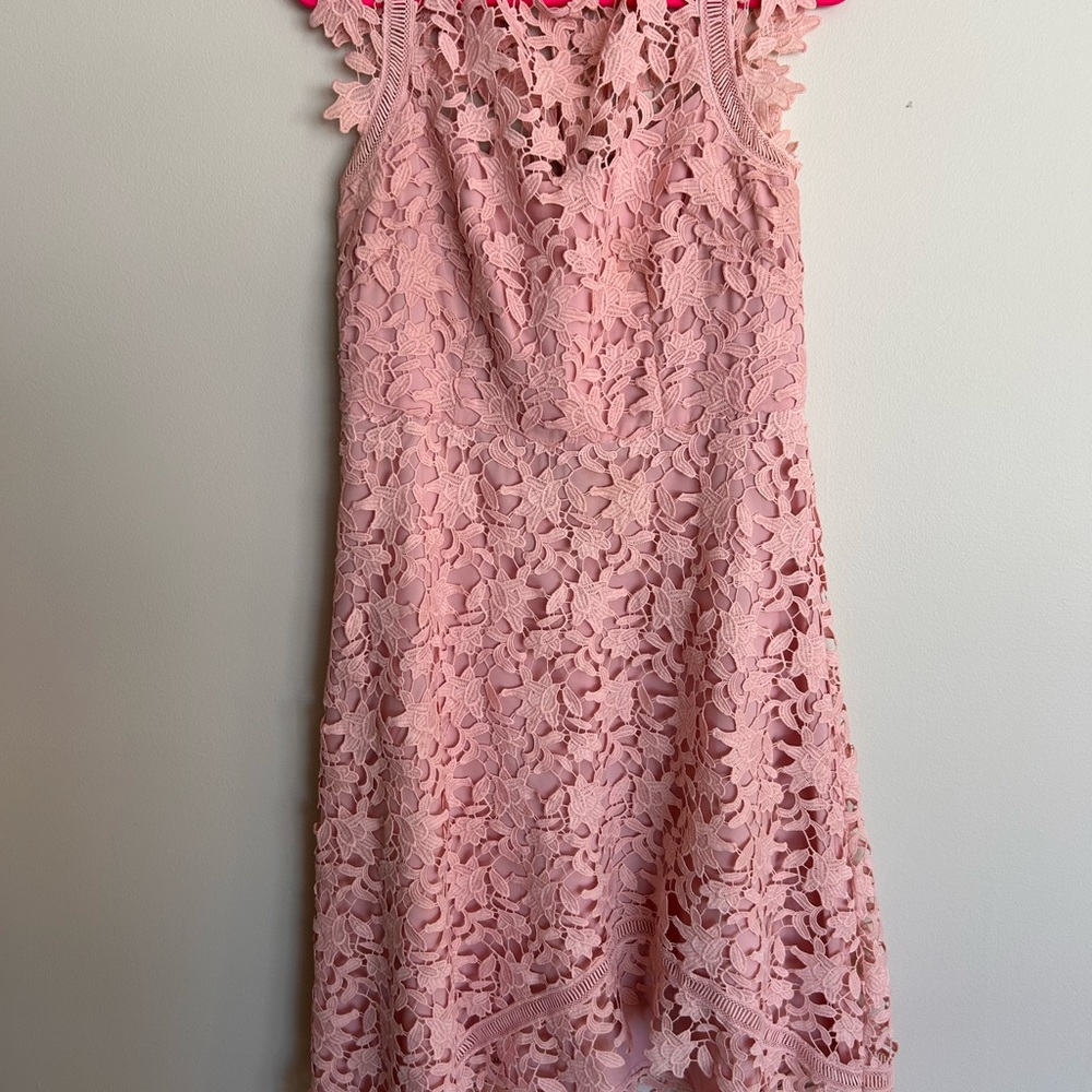 Eliza J Blush Lace Detail Dress